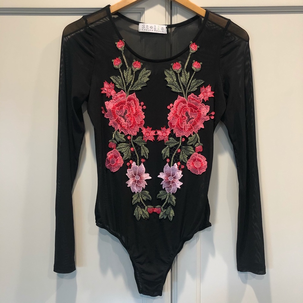 Mesh Long Sleeve Body Suit